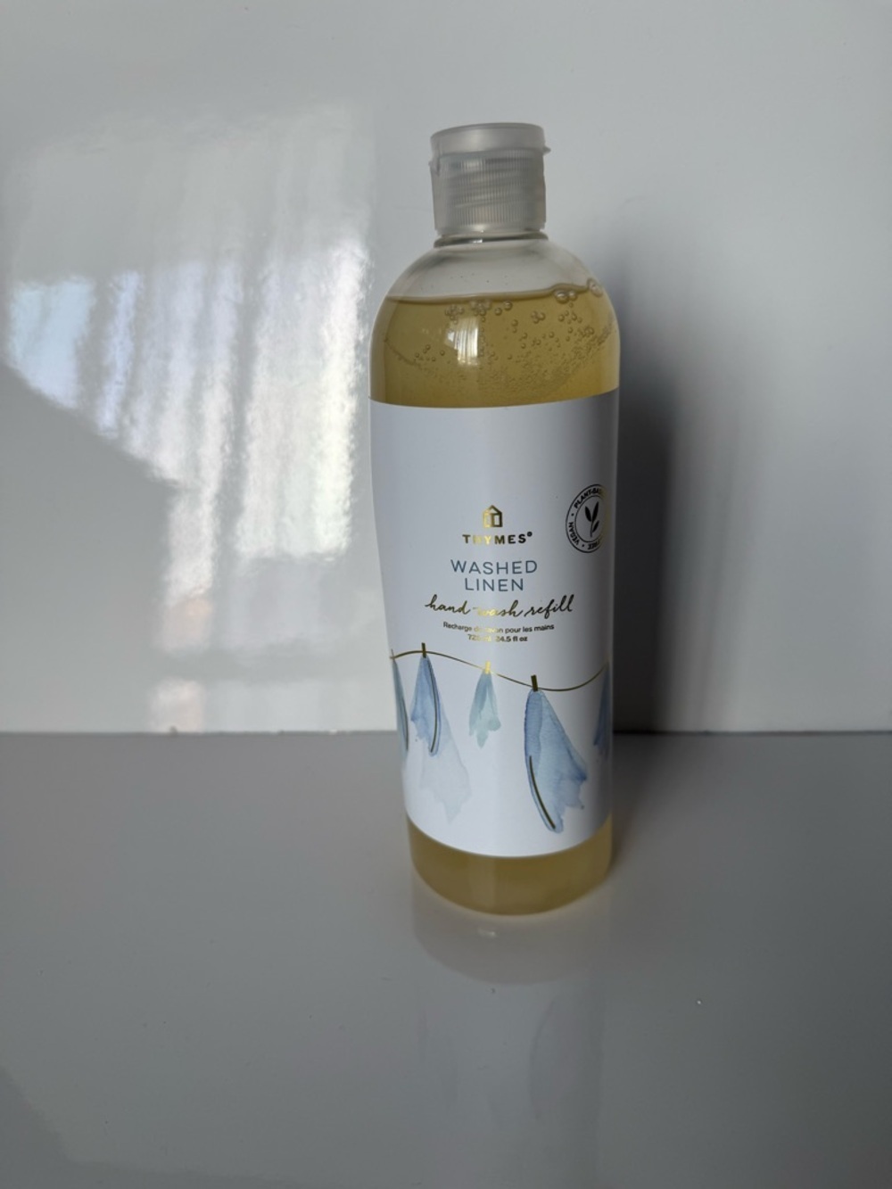 Thymes Hand Wash Refill - Scented Liquid Soap - Deep Cleanse Washed Linen Scent